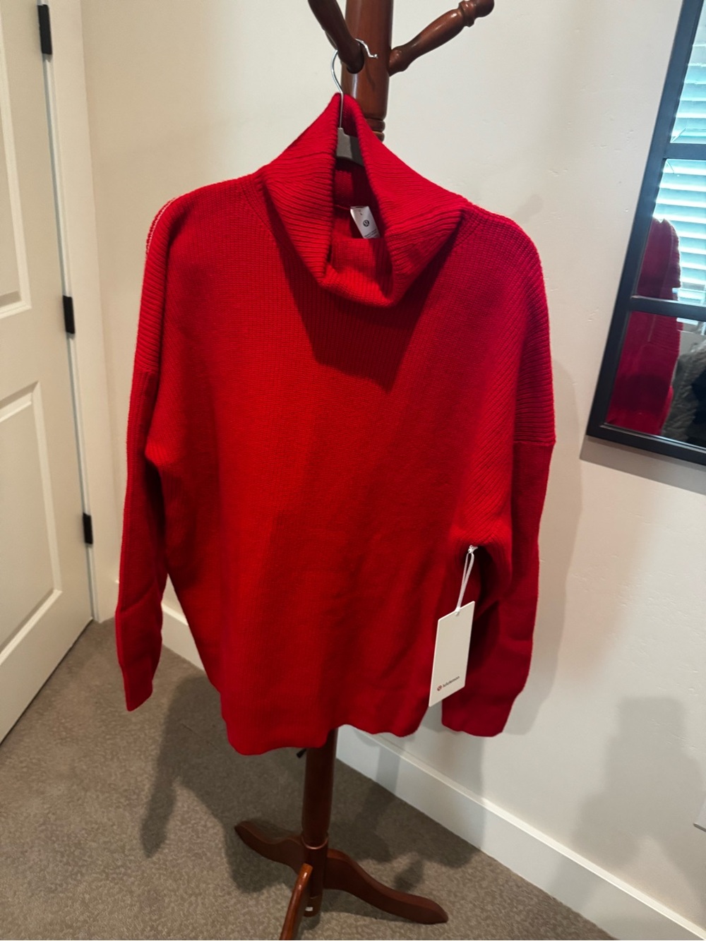 lululemon Oversized Red Cowl-Neck Sweater BNWT
